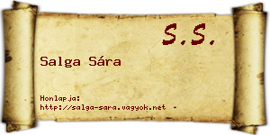 Salga Sára névjegykártya