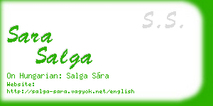 sara salga business card